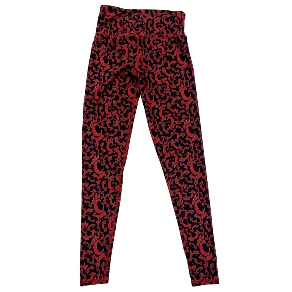 ZooZatz Extra Small Leggings Red Black UC Bearcats Print Athleisure Activewear